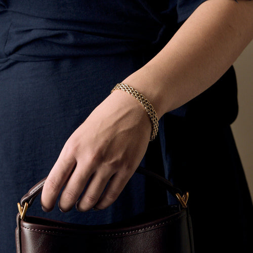 Bracelet Bracelet à maille grain de riz en or jaune 58 Facettes BEA3562