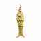 charm/pendentif poisson or jaune 750 et opales
