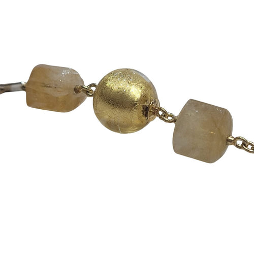 Collier Collier de Murano en or 18 carats orné de quartz, de cornaline et de préhnite 58 Facettes COVMA01