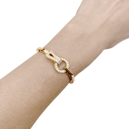 Bracelet Bracelet Cartier, "Agrafe", or jaune, diamants. 58 Facettes 34891