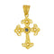 Pendentif Pendentif Croix Or jaune Saphir 58 Facettes 2622579CN