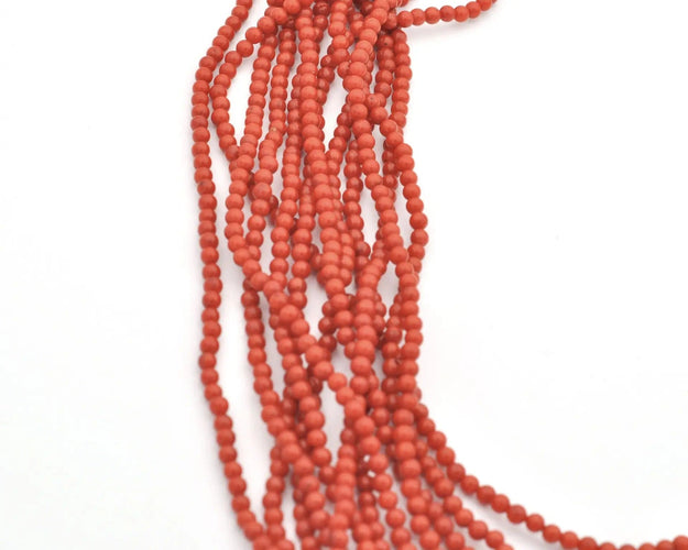 Collier Collier torchon en corail sarde avec fermoir en or blanc 58 Facettes 13745