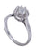 Bague 52 Solitaire or blanc diamant 0.55 carat 58 Facettes 058511