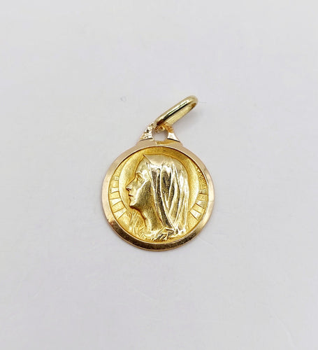 Pendentif Médaille religieuse vintage or jaune 58 Facettes A05841