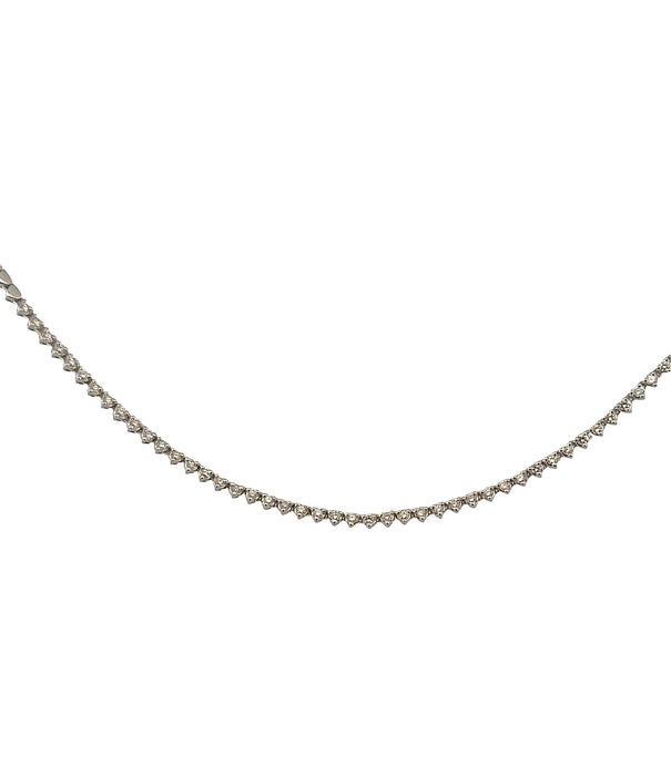 Collier rivière de diamants or blanc