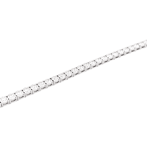 Bracelet Bracelet ligne or blanc, diamants. 58 Facettes 34487