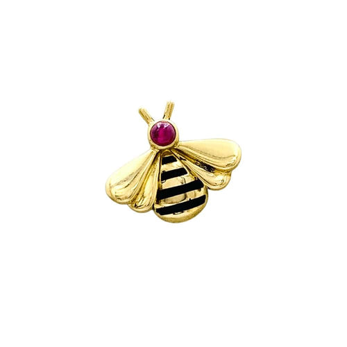 Pins Cartier, « Abeille », or jaune, émail et rubis. 58 Facettes 35357