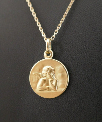 Médaille Ange avec chaîne, Or Jaune