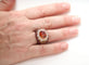 Bague 56 BAGE GRENAT "MANDARIN" DIAMANTS ET SAPHIRS DE COULEUR EN OR JAUNE 18K 58 Facettes