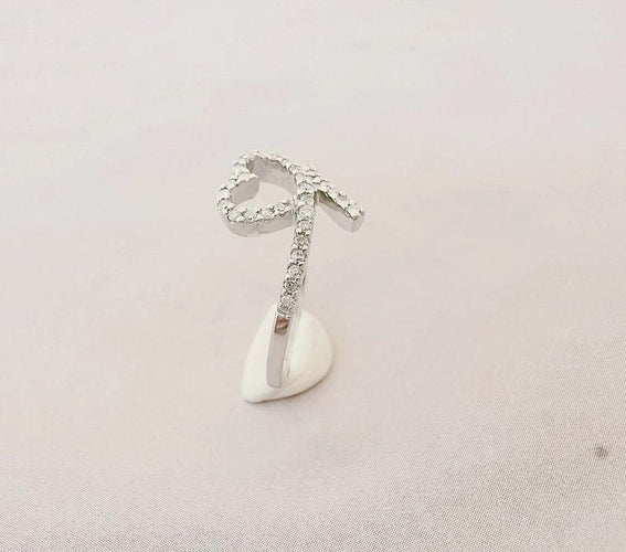 Bague Coeur Diamants Or Blanc 18 K