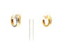 Boucles d'oreilles Boucles d'oreilles contemporaines or jaune serties de diamant (+- 0,06 ct) 58 Facettes 22914