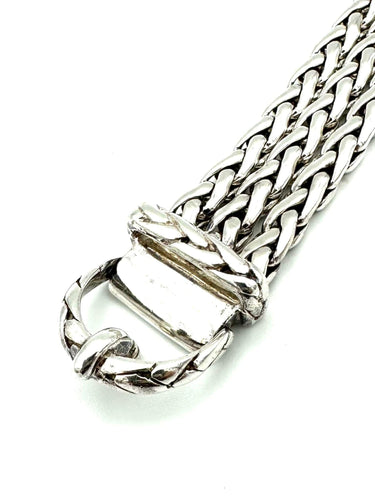 Bracelet HERMES. Collection "Diane", bracelet vintage en argent 58 Facettes