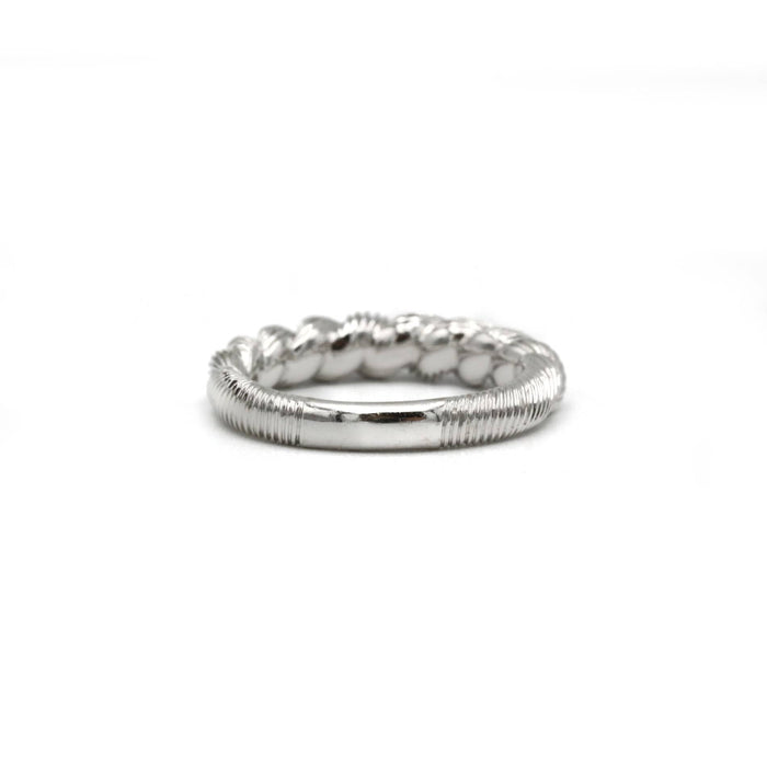 Bague 49 POIRAY - Bague ciselée or blanc 58 Facettes 240274R