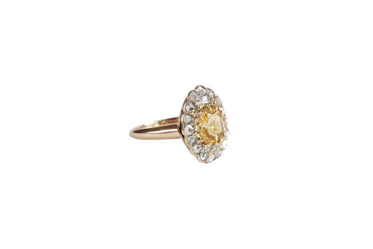 Bague 52 Bague marquise en or rose, citrine et diamants 58 Facettes SQ8479040