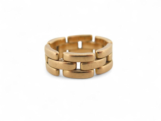 Bague 53 bague CARTIER panthere maillons t53 en or jaune 18k 9.8 gr  link 58 Facettes 270225