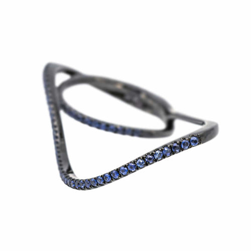 Bague 48 Etername Bague Entrelacs Or noir Saphir 58 Facettes 578316CD