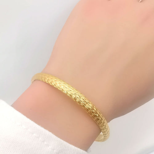 Bracelet Bracelet rigide ou jaune 58 Facettes