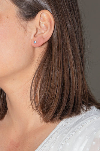 Boucles d'oreilles Boucles d'oreilles Puces Or blanc Topaze 58 Facettes 4021230RV