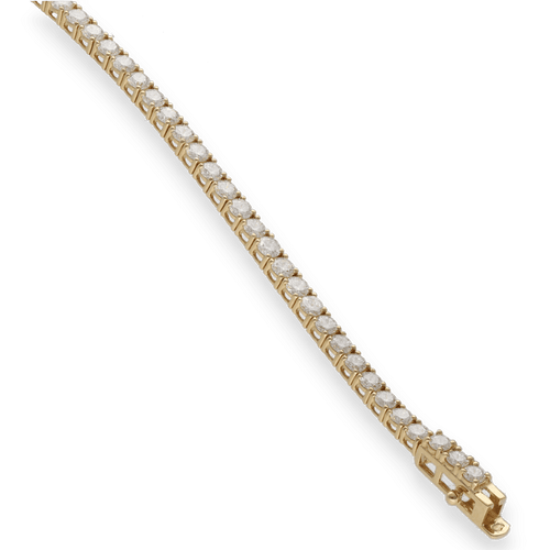 Bracelet Bracelet ligne en or gris 18 Cts avec 4,00 carats de diamants brillants G-VS - 17 cm 58 Facettes FB09959