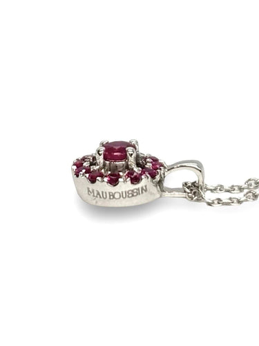 Collier Mauboussin Vie, Volupté & Passion or blanc et saphirs 58 Facettes 1204