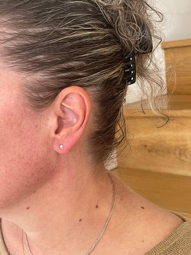 Boucles d'oreilles Boucles d'oreilles puces diamants en serti illusion 58 Facettes