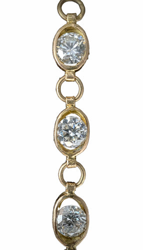 Bracelet Bracelet maille ancienne, 13 diamants de 0,60 carat chacun 58 Facettes