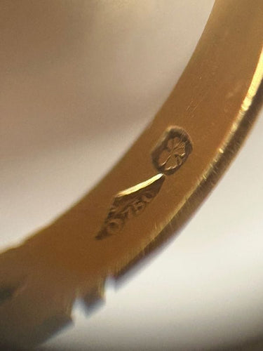 Bague 54.5 Bague en or jaune 18k ornée d'un camée 58 Facettes