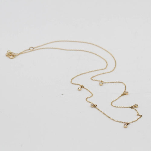 Collier Collier CELIA en or jaune 18 carats avec diamants 58 Facettes D364601GM