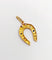 Pendentif Pendentif fer à cheval antique en or 18k pierres bleues et perles 58 Facettes A06218