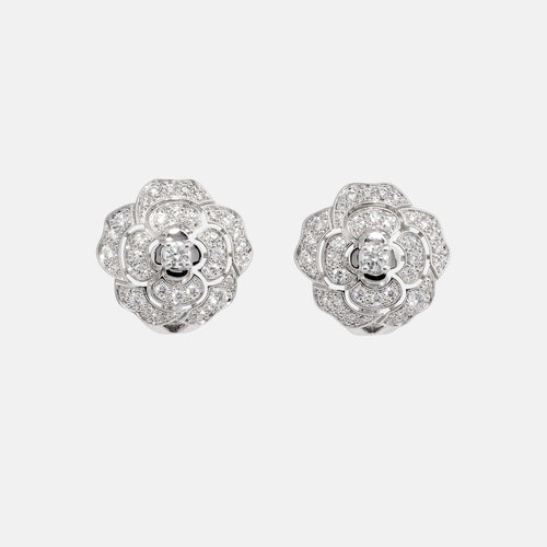 Boucles d'oreilles CHANEL  - Boucles d'oreilles Bouton de Camélia 58 Facettes