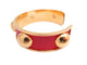 Bracelet bracelet HERMES jonc en cuir rouge et metal dore red  en 58 Facettes 272251
