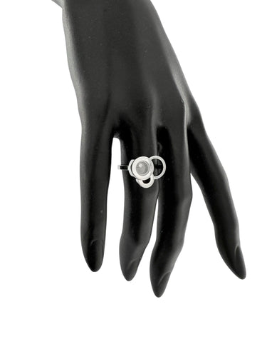 Bague 54 CHOPARD - Bague en or blanc Happy Dreams 58 Facettes