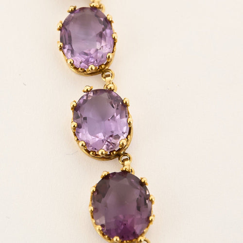 Collier Collier en or jaune et améthyste 58 Facettes CAS0189