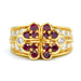 Boucheron ring - Gold ring with ruby ​​diamonds 58 Facettes