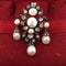 Broche Broche taille ancienne (Old Mine) en or 12k et argent 925, diamants 58 Facettes SP22