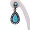 Boucles d'oreilles Boucles d'oreilles en or et argent, turquoise naturelle 58 Facettes