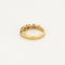 Bague 49.5 Demi-alliance en or jaune 18K diamants & rubis 58 Facettes ASN0390