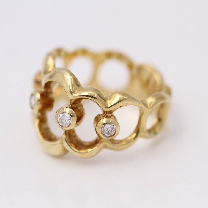 Bague 50 Bague 1975 en or jaune et diamants 58 Facettes D359542JC