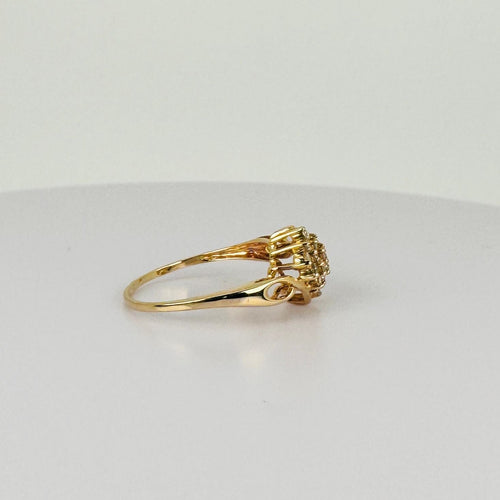 Yellow gold ring with diamonds 58 Facettes 2310011