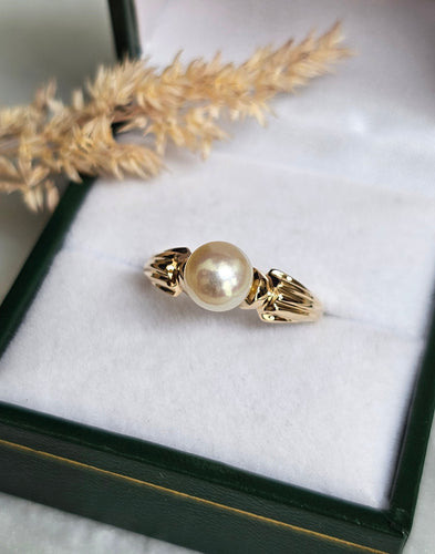 Bague 51 Bague or jaune perle 58 Facettes 683