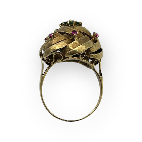 Bague 56 Bague chou émeraudes et rubis 58 Facettes 149057393