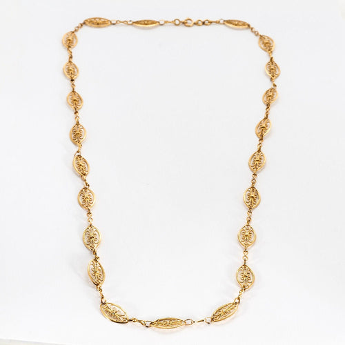 Collier Chaine filigrane vintage en or. 58 Facettes P20L5