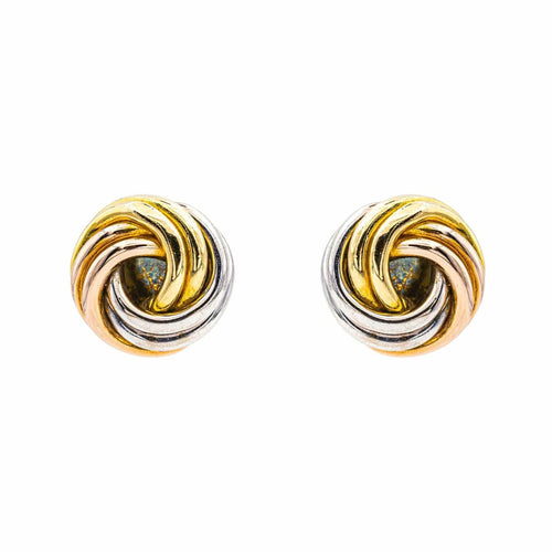 Boucles d'oreilles Cartier Boucles d'oreilles Puces Trinity Or jaune, Or blanc, Or rose 58 Facettes 4343882CN