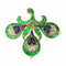 Broche Fleur de lys : broche ancienne française à l'essence verte intense 58 Facettes 23167-0365