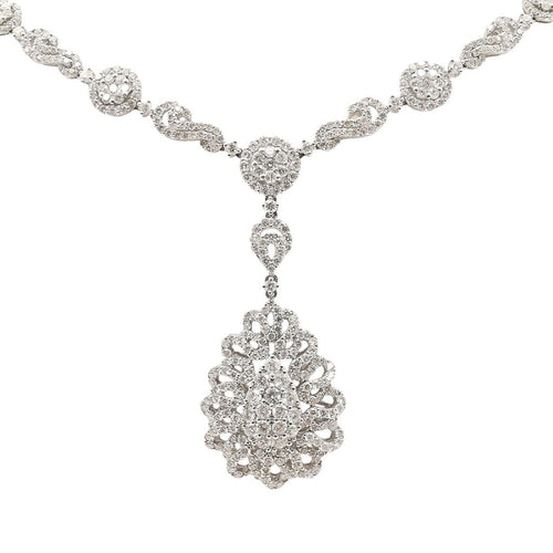 Collier Collier en or blanc & diamants 58 Facettes