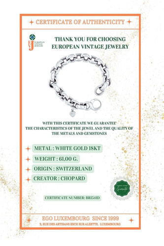 Collier CHOPARD Bracelet "Les Chaines" Or blanc 18kt 58 Facettes