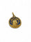 Pendentif Médaille religieuse ancienne en or jaune et émail bleu 58 Facettes