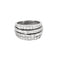 Bague 54 Large Bague en or gris et diamants 58 Facettes LOR3340