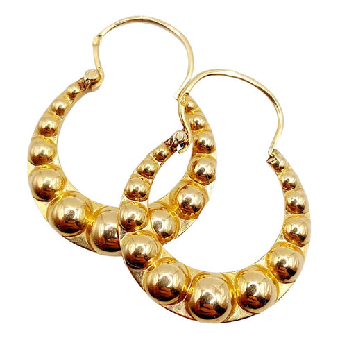 Boucles d'oreilles Créoles vintage or rose 58 Facettes A05842