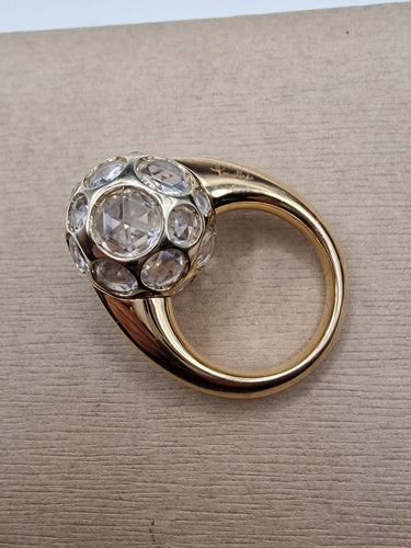 Bague 52.5 Pomellato - Bague Harem Collection en or jaune 18k et crystal rock 58 Facettes